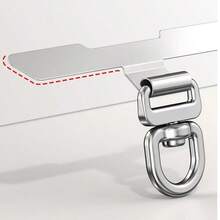 0.4毫米手机挂绳扣，360°旋转夹 - 超薄不锈钢 - 銀色 - 查看 3