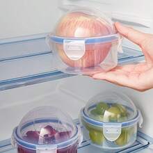 1pc Onion Storage Container And Tomato Lemon Apple Produce Saver Rack, Portable Fruit And Vegetable Food Storage Container For Refrigerator - Clear - View 7