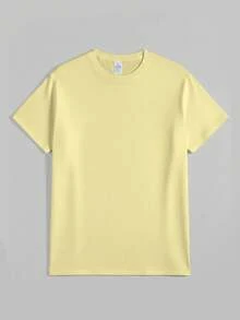 Men's "FK Around And Find Out" Graphic T-Shirt-Cotton Casual Tee With Skull & Stars Print, For Summer, Sports, Travel & Casual Attire Leisure Clothing - 黃色 - 查看 2