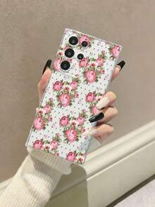 Funda de teléfono transparente a prueba de golpes y con estilo minimalista, pintada con flores y diseño floral, compatible con iPhone 17/17 Pro, 16/15 XR/7/8, 16 Pro Max, 13/14 Series, Galaxy, 10/9/Note Series - Multicolor - Ver 4