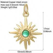 1件铜质创意新款时尚简约优雅配饰，DIY手链、包包、项链、耳环工艺组件 - 彩色 - 查看 30