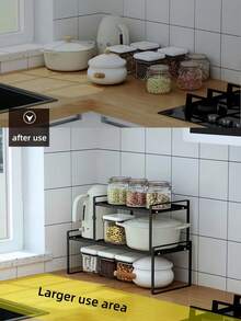 1个水槽下收纳架，适用于厨房和浴室台面及橱柜，家居收纳整理，家居饰品，储物，厨房，厨房收纳，厨房用品，房间装饰，家居装饰 - 多色 - 查看 6