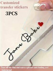 Nhãn dán tên tùy chỉnh, nhãn dán vinyl chống thấm nước, phông chữ nghệ thuật viết tay sáng tạo, thích hợp làm quà tặng cho phù dâu, trang trí tiệc sinh nhật | Áp dụng cho thân xe, nắp ca-pô, cửa sổ, mặt tiền cửa hàng, xe tay ga, mũ bảo hiểm, v.v. - Có thể tùy chỉnh tên đội, trang trí sự kiện, quà tặng tiệc, phông chữ thời trang, thiết kế viết tay, nhãn dán, nhãn dán trang trí, nhãn cá nhân hóa, dành cho nhà tổ chức tiệc, nhà lên kế hoạch đám cưới. - Nhiều màu - Xem 8