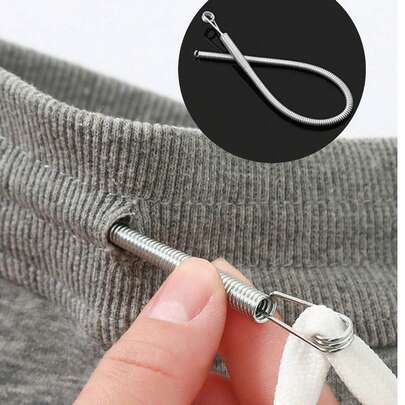 1 cái dụng cụ xỏ dây rút không cần may, lò xo thép, dùng cho quần và váy tự làm