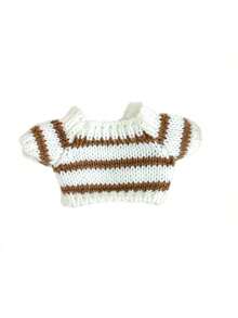 New Striped Knit Sweater Suitable For 17cm Plush Keychain Pendant Doll Clothes - Multicolor - View 10