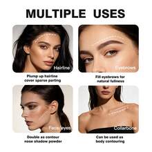 Lakerain 发际线粉、眉粉、修容粉，用于填充和阴影额头和太阳穴 - 彩色 - 查看 7