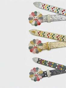 1pc Men's Solid Color PU Leather Belt, Personality Street Hiphop Casual Jeans Belt, High-Quality Versatile Belt. Suitable For Teen Summer Casual Outdoor Athletic Or Vacation Travel Or Graduation Gifts Or Birthday Dress Accessories Or Daily Wear KLX3 - 彩色 - 查看 9