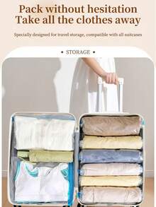 Travel Compression Bags, Roll-Up Space Saving Luggage Bags, Essential For Cruise Clothing - Clear - View 2