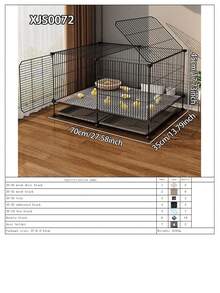 Large Metal Pet Cage, Assembled And Disassembled, Small Animal Habitat With Removable Tray, Suitable For Raising Chicks, Ducks, Rabbits And Other Small Animals - Multicolor - View 16