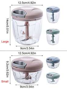 500ml/900ml Manual Garlic Press Set - Can Be Used With Manual Meat Grinder, Allowing You To Easily And Quickly Grind Garlic At Home Without Electricity. This Is A Multi-Functional Garlic Press, Also Known As A Vegetable Garlic Press Or Garlic Grinder. Suitable For Kitchen And Catering - Multicolor - View 3