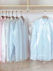 10pcs Transparent Plastic Garment Dust Cover Bags, Protective Clothing Covers For Shirts, Dresses And Jackets - Multicolor - View 3