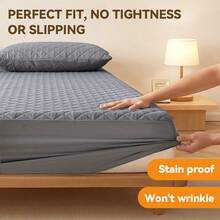 AVXLRQ Thick Waterproof Mattress Protector With 9-15" Deep Pocket, Machine Washable, Suitable For Bedrooms, Guest Rooms, And Hotel, Family Es - Black - View 3