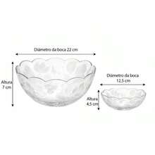 Rose Glass Bowl Set - 7 Pieces - 無色 - 查看 6