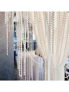 Cadena de perlas blancas de 99 cm, corona de perlas falsas, adecuada para centro de mesa de boda, decoración de fiesta, árbol de Navidad y arreglos florales, decoración colgante de boda - Múltiples estilos - Ver 1