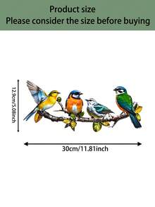 1 chiếc trang trí tường bằng sắt hình đàn chim sẻ 2D, kiểu dáng tự nhiên, hình hoa và chim treo, thích hợp cho phòng khách, tiền sảnh, vườn, ban công, cửa hàng hoa, nhà nghỉ và những nơi khác, trang trí tường hình hoa và chim rừng sống động như thật, một món quà phổ biến để tạo không khí khi chuyển đến nhà mới. - A - Xem 11