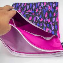 Baby Cloth Diaper Wet/Dry Bags, 2 Packs With Two Zippered Pockets, Waterproof, Washable, Reusable, Great For Travel, Beach, Pool, Gym, Swimsuit Or Wet Wear - Multicolor - View 8