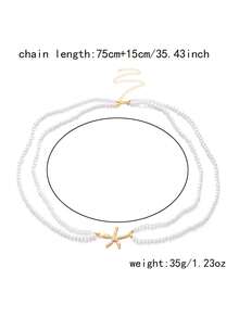 Beach Vacation Style Imitation Zhenhai Star Scallop Mother-Of-Pearl Chain Belt - Waist Chain - View 4