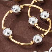 Bộ 3 vòng tay cổ điển dày dặn bằng vàng/bạc/ngọc trai, phong cách Châu Âu và Mỹ, thích hợp cho nữ giới đi biển, hẹn hò, chụp ảnh thời trang, trang trí ngày lễ, quà tặng trang sức quyến rũ. - Bộ 3 món - Xem 16