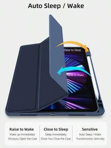 Compatible With 11th Generation Case 11 Inch 2025 & 10th Generation Case 10.9 Inch 2022, With Pencil Holder, Trifold Stand Protective Cover, Auto Wake/Sleep - Royal Blue - View 3