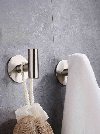 1 szt. samoprzylepny wieszak na ręczniki, wieszak łazienkowy ze stali nierdzewnej 304, odporny na rdzę, odpowiedni do akcesoriów łazienkowych i przechowywania w kuchni