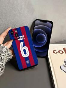 La camiseta del Barcelona de Gavi con el número seis. Esta elegante funda es compatible con Samsung, Apple, VIVO, OPPO, , Transsion, ,  y Honor. Fabricada en silicona TPU, ofrece protección contra golpes y caídas, además de una sensación superior. Es un regalo ideal para familiares, amigos y seres queridos, y la opción perfecta para San Valentín y Año Nuevo. - Negro - Ver 4