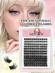 Waloshow 12 Pairs 10-16MM Mixed Natural Segmented False Eyelashes, Thick & Curly, For Daily Wear & Party - D - View 5