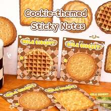 Gói 10/4/1 (30 tờ/gói) Giấy ghi chú hình bánh quy dễ thương, cắt không đều, tự dính (dính chắc, không để lại cặn, viết trơn tru), văn phòng phẩm thiết yếu cho mùa tựu trường 2026, thích hợp cho học sinh đánh dấu sách giáo khoa, ghi chú nhanh trong lớp học, ký túc xá và khu vực học tập tại nhà. - Nhiều màu - Xem 6