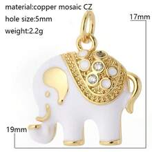 1件铜质创意新款时尚简约优雅配饰，DIY手链、包包、项链、耳环工艺组件 - 彩色 - 查看 5