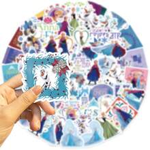 Disney 60pcs Frozen 2 Stickers, Creative Graffiti Stickers, Office Supplies, Mobile Phone And Computer Stickers, High-Value, Exquisite, Cool Stickers, Fun, Classic, Colorful Cartoon Design, Gift Decoration, Phone Case Decoration Stickers, Reusable, Colorful Cartoon Design, Suitable For Water Bottles, Skateboards, Mobile Phones, Etc., Very Suitable For School Supplies, A Top Choice For Holiday Gifts. - 60pcs - View 4