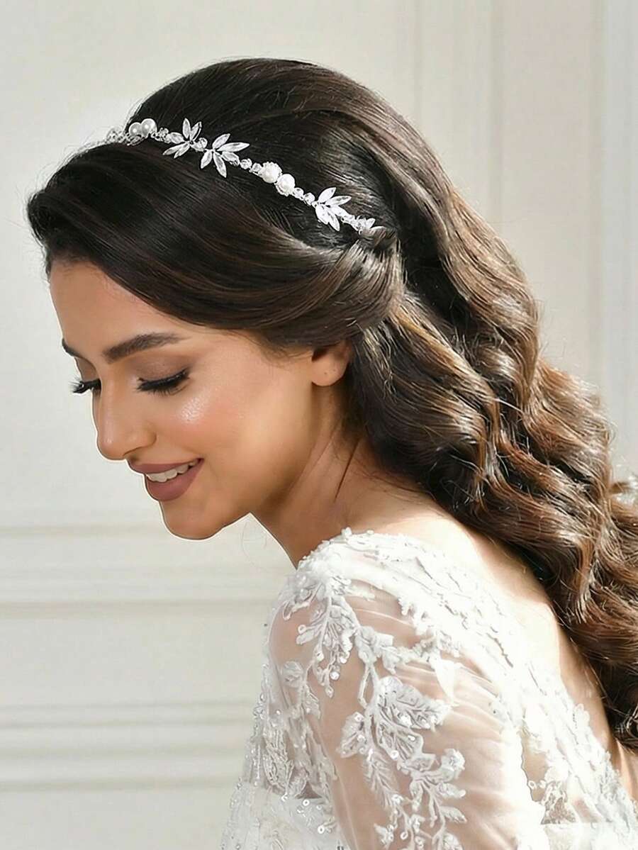 1 pieza Diadema nupcial de cristal hecha a mano de estilo minimalista, adecuada para fiestas, celebraciones y uso diario