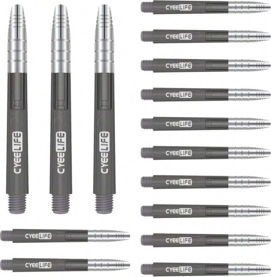 CyeeLife Transparent Alunium-Plastic Dart Shafts 15pcs(5 Sets) 35mm/48mm - ColorA - View 1