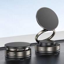 Suporte magnético para celular veicular com nano gel e rotação de 360°, com sucção super forte, compatível com MagSafe, 17, 16, 15, 14, 13, 12 e Pro Max. Dobrável e extensível, ideal para carro, painel, academia e espelho retrovisor. - A - Ver 2