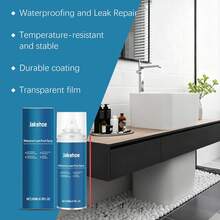 Spray sellador transparente y a prueba de agua, para reparar grietas y fugas en techos, paredes, cocinas y baños - A - Ver 10