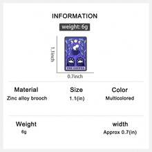 1Set Punk Gothic The Coffee Cat Tarot Enamel Pins Skeleton Drinking Coffee Brooches Lapel Badge Jewelry Gift For Friends - Multicolor - View 10