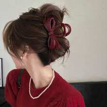1pc Women's Minimalist Elegant Bowknot Hair Clip, High-Quality Hair Claw Hair Accessory - Multicolor - View 12