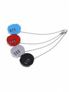 3-Digit Combination Lock - Durable Aluminum Alloy, Cut-Resistant Steel Cable, Suitable For Luggage, Gym Lockers, Bicycles - Multicolor - View 6