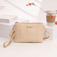 女士时尚日常通勤多功能单肩包 - 卡其色 - 查看 8