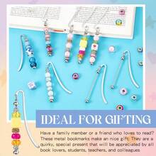 3/6/8/10/12/24个串珠书签 - DIY书签，金属书签，手工串珠书签流苏，适合送给爱书人、学生、老师、朋友和家人 - 串珠書籤 - 查看 3