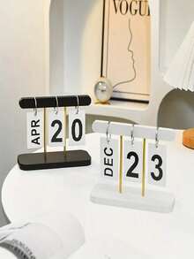 1pc Nordic Minimalist Creative Flip Calendar, Desk Calendar Ornament, Home Living Room, Dining Table, Coffee Table, Office Desk Decoration, Holiday Countdown Calendar - Single Piece - View 6
