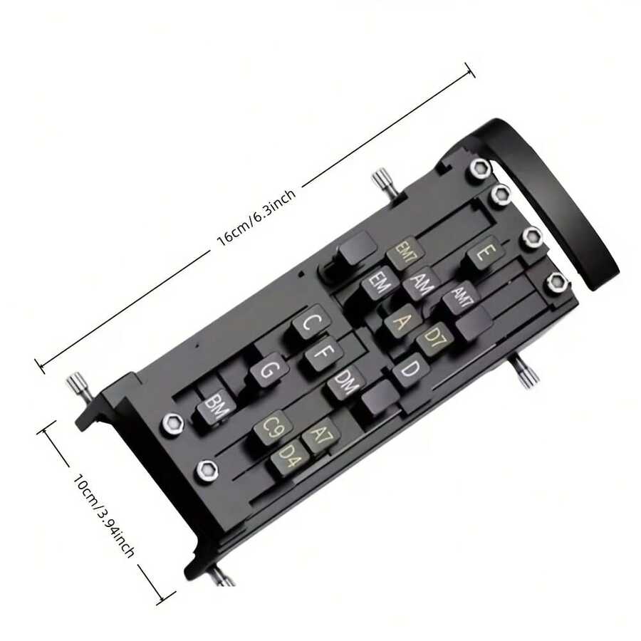 OUMINGYQ 吉他学习辅助工具，包含16种和弦类型，符合人体工程学的琴桥拆卸器 | 适用于原声吉他、电吉他、贝斯和尤克里里的基本吉他维护工具