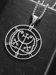1 st Demon Sigill Hängsmycke Unisex Satanisk Baram Halsband Smycken Amulett - Retro - Visa 4