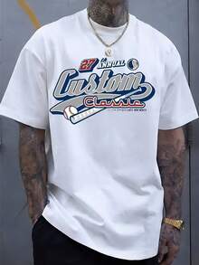 27th Annual Custom Classic Baseball Event T-Shirt For Men Women Sports Fanwear Gift For Baseball Lovers Summer Casual Wear - 白色 - 查看 1