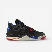 Air Jordan 4 Rare Air Black/Fire Red/Deep Royal Blue/Dark Smoke Grey/Tech Grey - Red - View 2