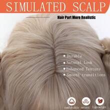 洛丽塔假发，灰褐色罗马卷发，夹式双马尾全套，出口品质 - 拼色 - 查看 7