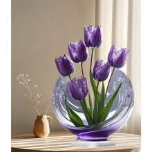 2D Acrylic Crocuses Desktop Decor, Multifunctional Indoor/Outdoor Art For New Year - B - View 2