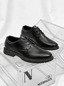 2026 Spring Business Leather Shoes For Men, Waterproof Anti-Slip Versatile Breathable Black Casual Work Performance Shoes - Black - View 7
