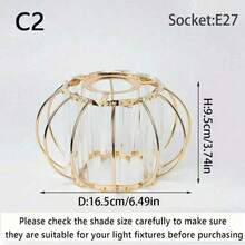 1pc Luxury Sparkling Modern Crystal Glass Lamp Shade, Suitable For Living Room, Bedroom And Bathroom, Transparent Crystal Pendant Light With Geometric Lines, Refracting Dreamy Radiance (Lamp Shade Only, No Light Source!) - Lantern Lampshade - View 13