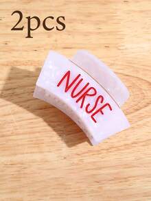 1个护士主题发夹 - 血袋造型，带有心跳线，优雅哑光表面，适合女性，是护士/医生感谢活动、护士周庆祝活动以及必备护理用品的完美之选，女性发饰，头部饰品，发夹 - 彩色 - 查看 18