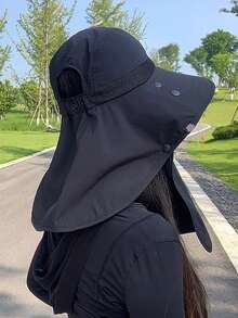 女士三合一防晒面罩帽带颈套，户外骑行钓鱼防紫外线遮阳帽 - 遮陽帽 - 查看 2