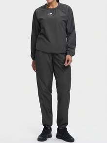 HOTSUIT 女士桑拿服套装，包含桑拿外套、健身运动衫和桑拿裤 - 深灰色 - 查看 8